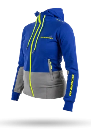 Veste zippée femme SHERCO bleu/gris Vente Flash