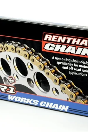 CHAÎNE DE TRANSMISSION RENTHAL 520 R1 WORKS 114 MAILLONS OR/NOIR Soldes