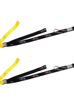 Solde 2 SANGLES NOIRE / JAUNE A BOUCLE
