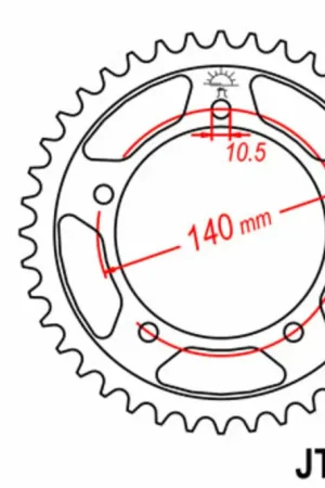 Authentique Couronne JT SPROCKETS acier standard 1800 - 530 40 dents