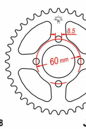 Certifié Couronne JT SPROCKETS acier standard 833 - 428 49 dents