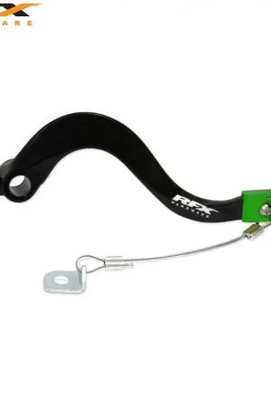 Top Vente Levier de frein arrière RFX Pro FT (Noir/Vert) - Kawasaki KXF250