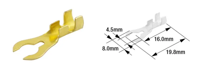Solde Cosses à fourche mâle TOURMAX Ø4.5mm type B-21 (par 100)