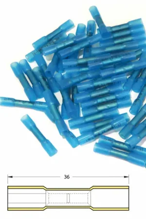 Retour Gratuit Bout à bout à sertir thermo-rétractable BIHR Ø1,5/2,5mm² - 50pcs transparent bleu