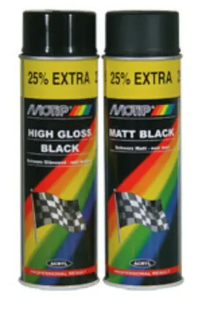 Peinture MOTIP Satin noir mat - Spray 500 ml Marque