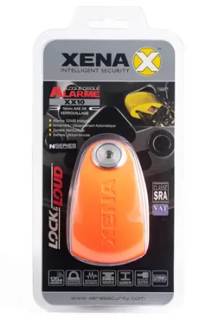 Meilleure Vente Bloque disque Alarme XENA XX10 orange SRA