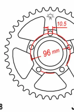 Bon Plan Couronne JT SPROCKETS acier standard 242 - 428 53 dents