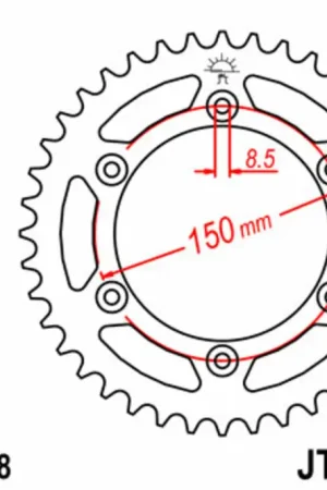 Couronne JT SPROCKETS acier standard 1244 - 428 51 dents Vente Directe