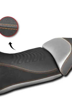 HOUSSE DE SELLE NOIR / GRIS / ORANGE pour KTM 1290 SUPER ADVENTURE S 21-24 Offre Du Jour