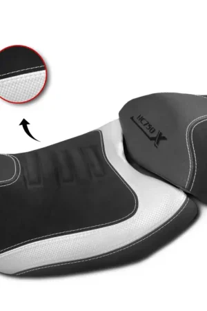 Retour Gratuit SELLE CONFORT COMPLETE pour HONDA NC 750 X 2021 à 2024 ( noir & blanc )