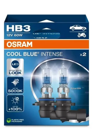 Ampoule OSRAM Cool Blue Intense HB3 12V/60W - X2 Satisfait Ou Remboursé