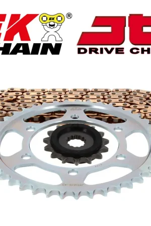 Certifié Kit chaîne EK/JT 520ZVX3 15/51-120 - couronne standard