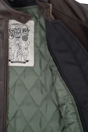 Produit De Marque SEGURA REVIVAL veste moto LADY LAXEY cuir femme toutes saisons étanche Marron SCB1663